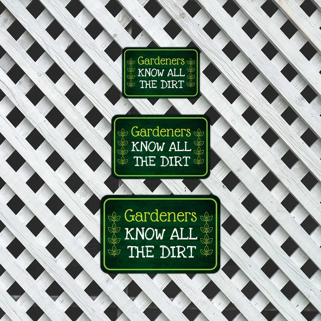 Classic Framed Plus Gardeners Know All The Dirt Door or Wall Sign | Home & Garden Decor