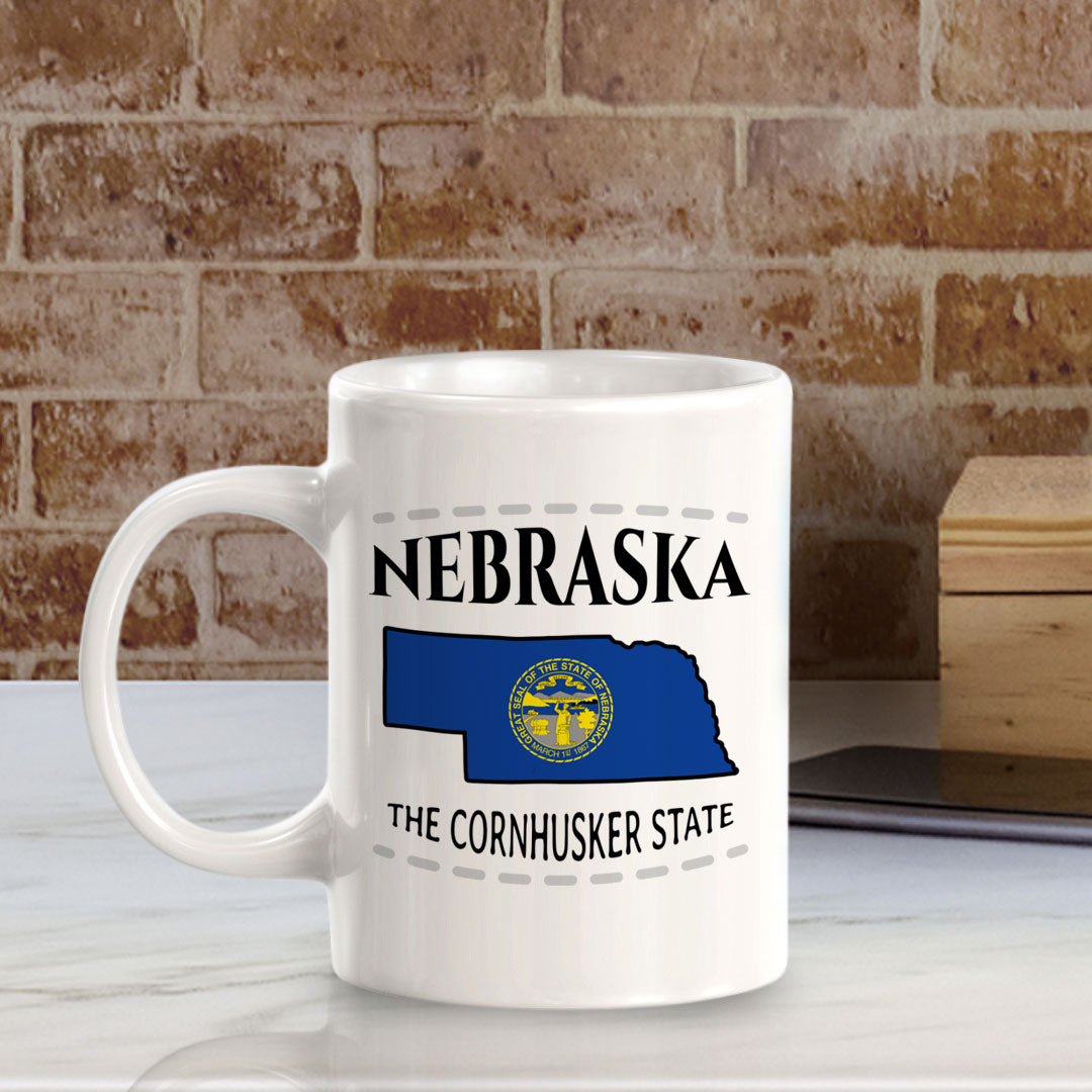 Designs ByLITA Nebraska: The Cornhusker State 11oz Plastic or Ceramic Coffee Mug | State Pride Collection