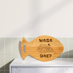 Wasa Bae 14 x 8.5" Fish Shape Cutting Board | Decorative Kitchen Accessory For Sushi Lovers