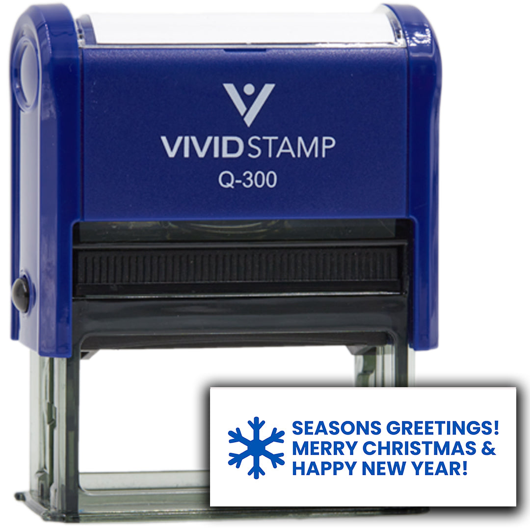 All Quality Seasons Greetings! Merry Christmas and Happy New Year! Self-Inking Rubber Stamp | Christmas Gift Stamp | Festive Season