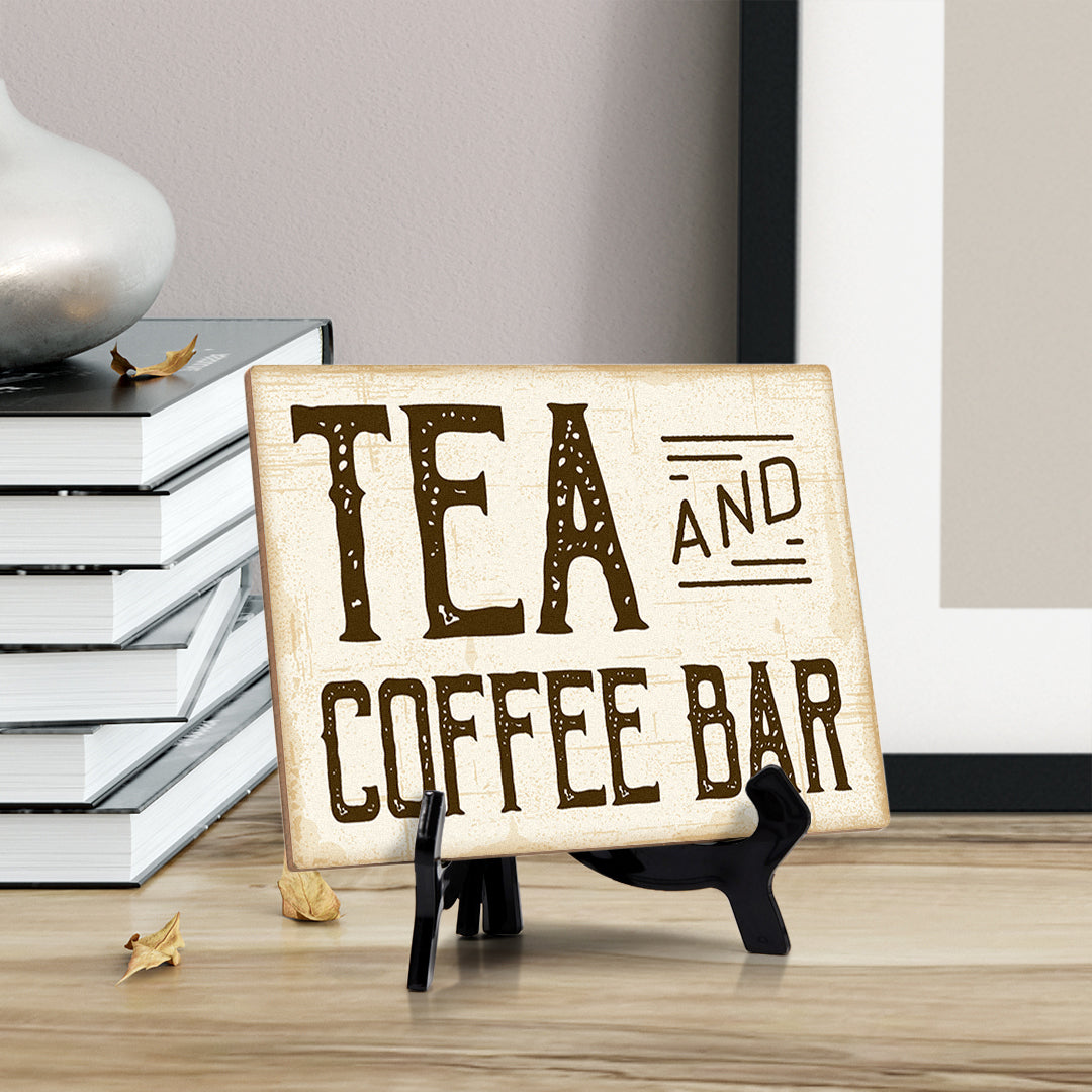 Signs ByLITA Tea and Coffee Bar Wedding Decoration Table Sign with Acrylic Stand (6x8“)