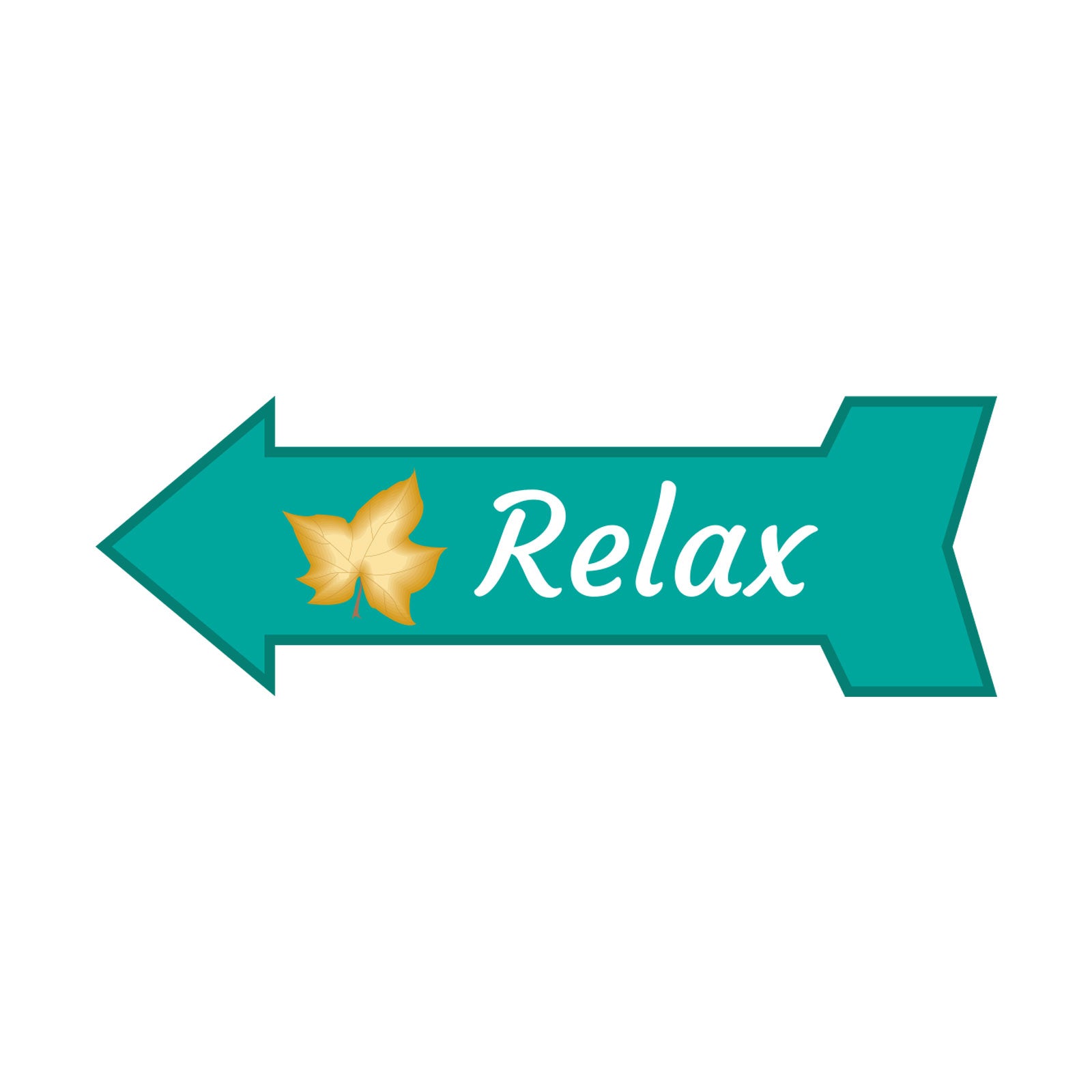 Arrow Shape Relax 12x4" Wall or Door Sign | Home Decor | Spa Signage