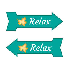 Arrow Shape Relax 12x4" Wall or Door Sign | Home Decor | Spa Signage