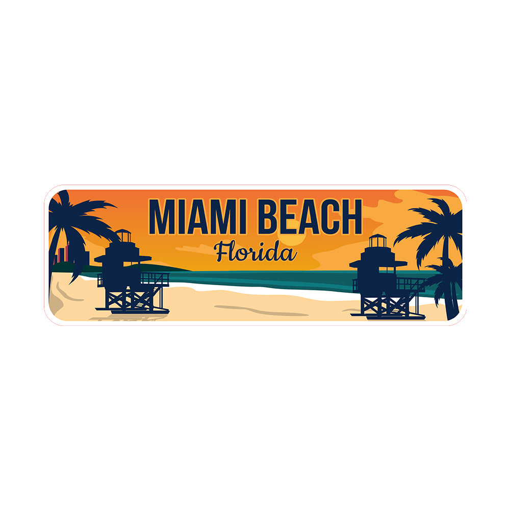 Standard Plus Miami Beach, Florida Wall or Door Sign | Famous US Beaches Souvenir