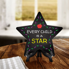 Sign ByLITA Every Child is a Star Star Table Sign with Acrylic Stand (7.5x7.5“) Development | Kindergarten Classroom Essentials | Nurture Young Minds | Fun & Educational Supplies | Easy to Read | Includes Easel Stand