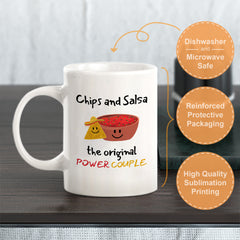 Designs ByLITA Chips and salsa - the original power couple 11oz Plastic or Ceramic Coffee Mug Elegance | Great Novelty Gift | High Quality Sublimation | Mexican Pride