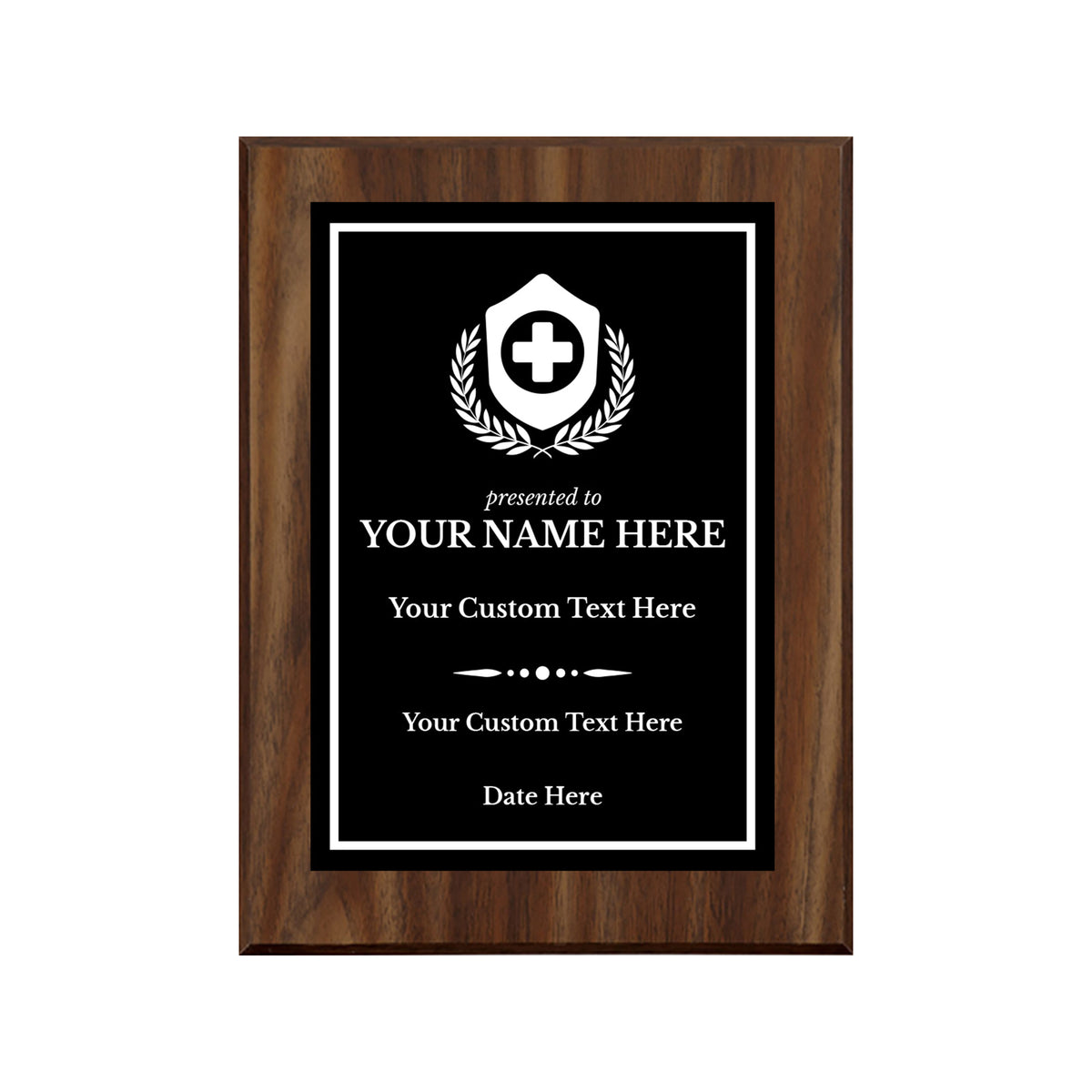 Health Professional Theme Custom Award Plaque |Easel Mount Option | Achievement and Service Personalizable Plaques