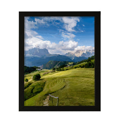 Summer Mountain Valley, Framed Print Sign Easy Installation | Countryside Beauty | Stylish Modern Decoration For The Home and Office