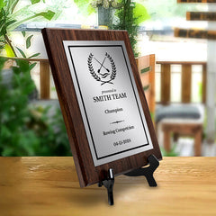 Rowing Customizable Wooden Award Plaque | Easel Mount Option | Achievement and Recognition Personalizable Plaques