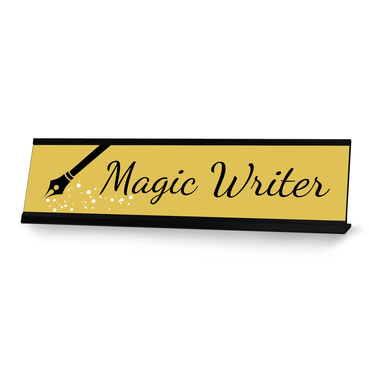 Magic Writer, Black Frame Desk Sign (2x8)