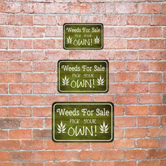 Classic Framed Plus Weeds For Sale Pick Your Own! Door or Wall Sign | Home & Garden Decor