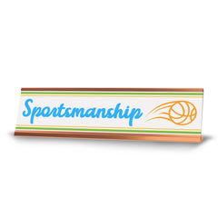 Signs ByLITA Sportsmanship Award, Gold Frame, Desk Sign (2x8")