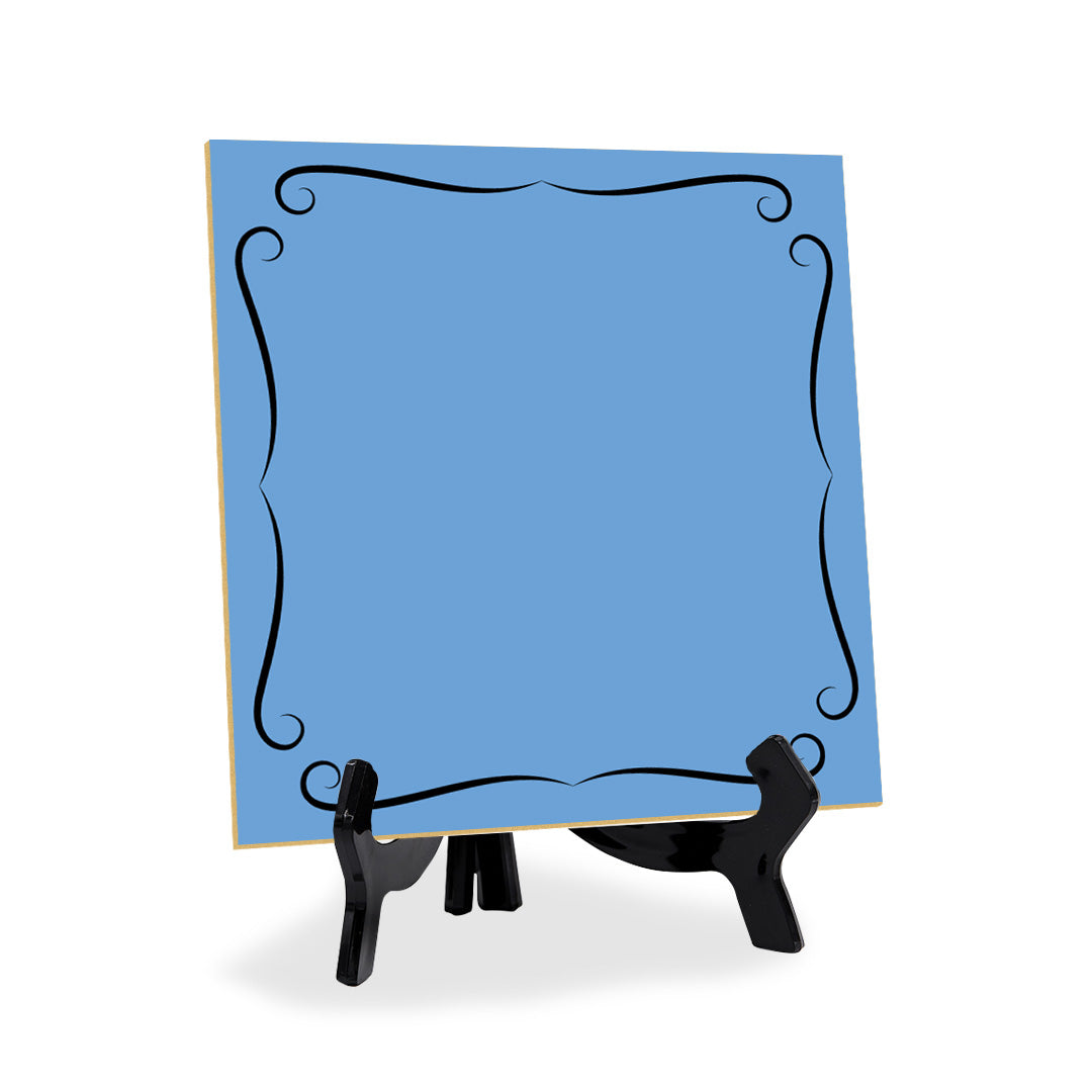 Post-It Note Style MDF Table Signs (5x5” Square) | Dry Wipe to Personalize Your Message| Does Not include Dry Wipe Pen | Black Acrylic Easel for Display