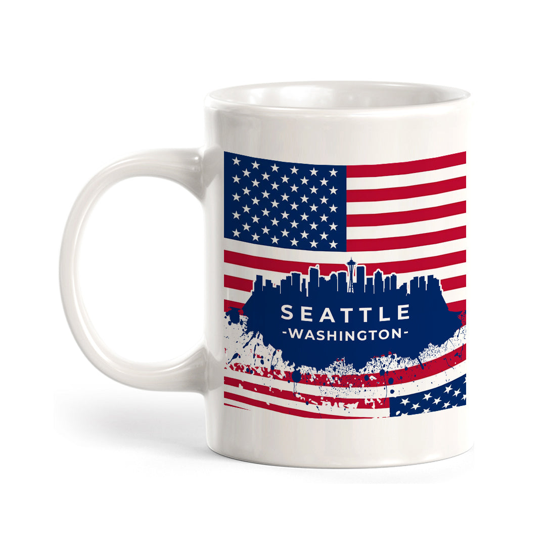 Seattle, Washington 11oz Plastic or Ceramic Mug | Office & Home | American Pride