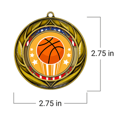 All Quality Wreath Design Basketball Medal | Competition | High Quality Metal Medal - 1st, 2nd, 3rd Place