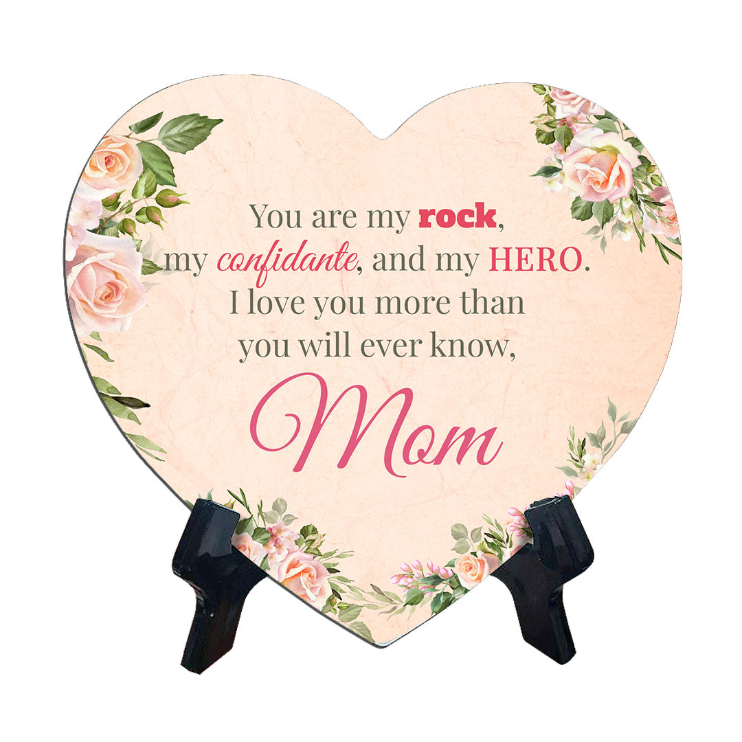 Mother Appreciation Home Decoration Heart Table Sign with Acrylic Stand (6" x 5")