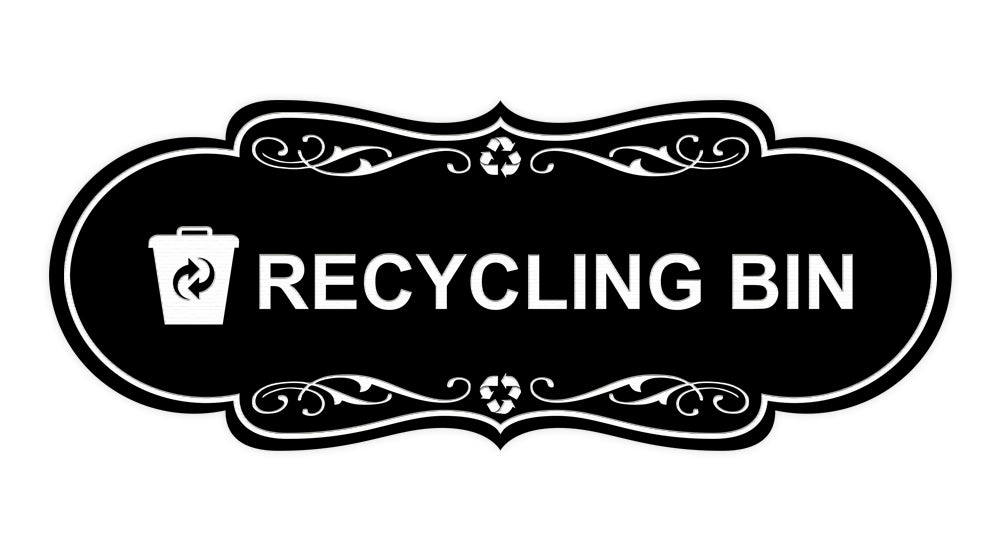 Signs ByLITA Designer Recycling bin Wall or Door Sign