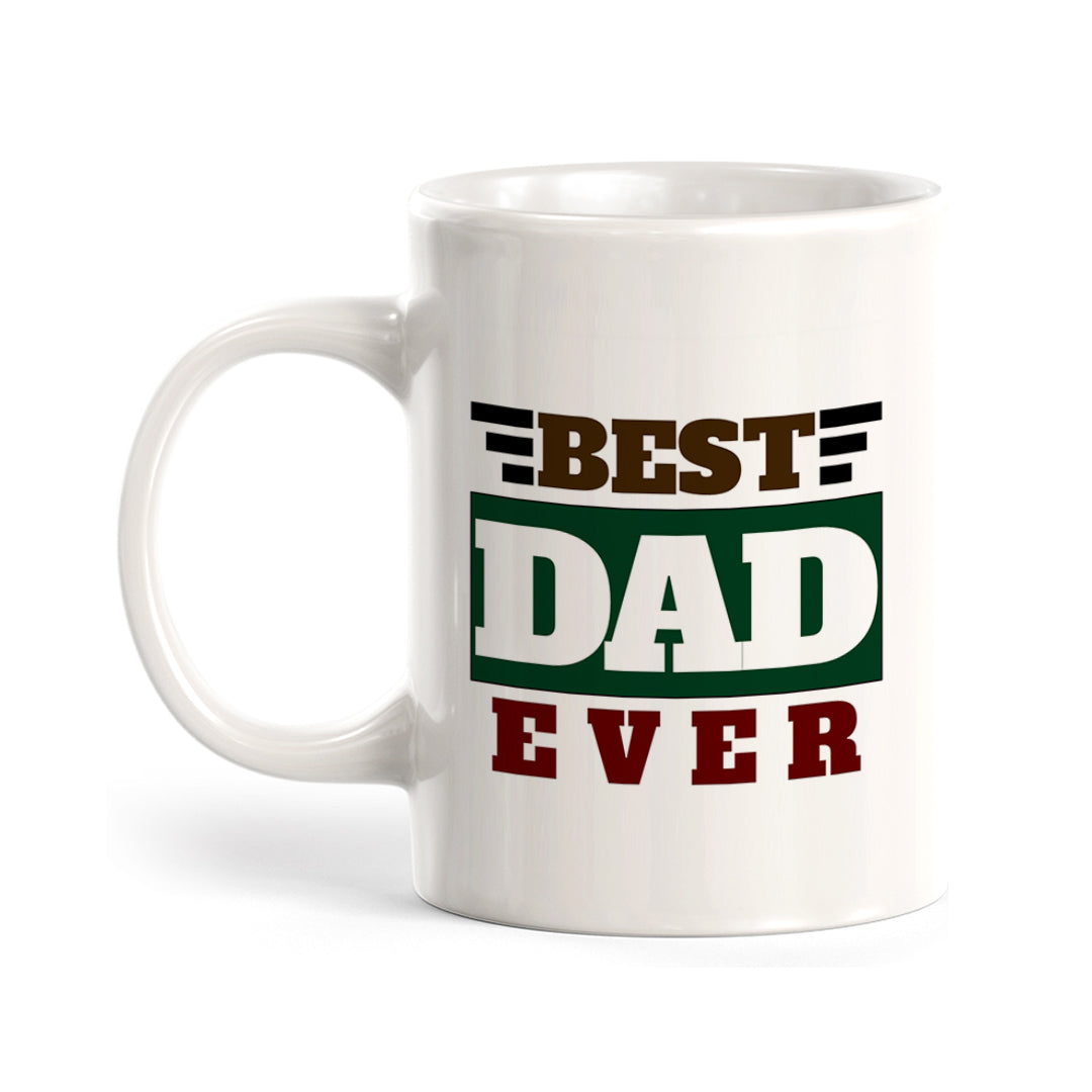 Best Dad Ever, Green and Red Coffee Mug