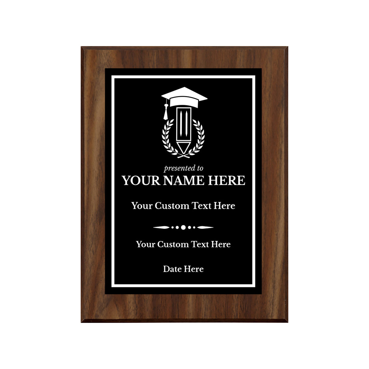 Teacher Recognition Customizable Award Plaque |Easel Mount Option | Achievement and Service Personalizable Plaques