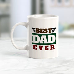 Best Dad Ever, Green and Red Coffee Mug