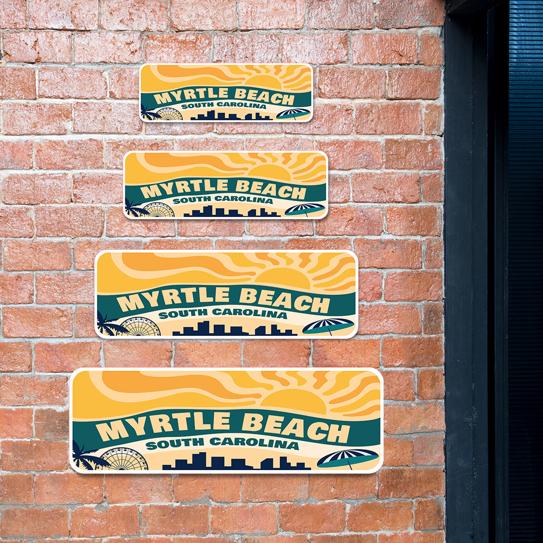 Standard Plus Myrtle Beach, South Carolina Wall or Door Sign | Famous US Beaches Souvenir