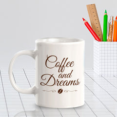 Designs ByLITA Coffee and Dreams Office Workspace Home Family 11oz Plastic/Ceramic Coffee Mug