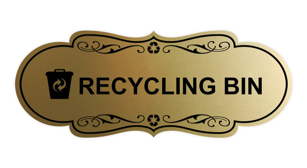 Signs ByLITA Designer Recycling bin Wall or Door Sign