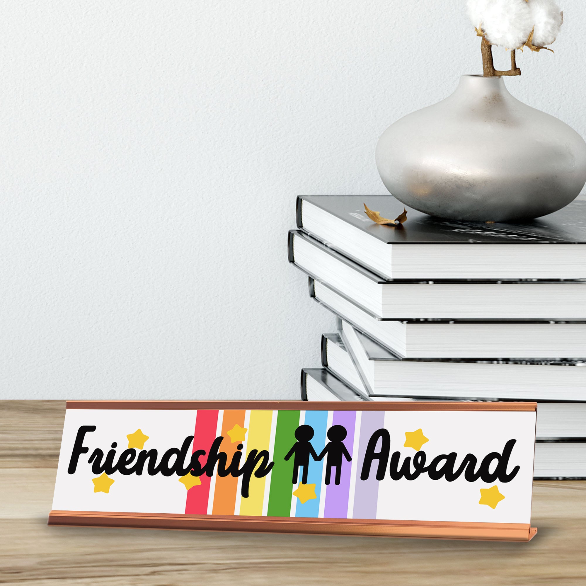 Signs ByLITA Friendship Award Gold Frame Desk Sign (2x8)