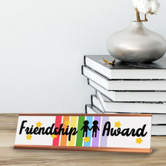 Signs ByLITA Friendship Award Gold Frame Desk Sign (2x8)