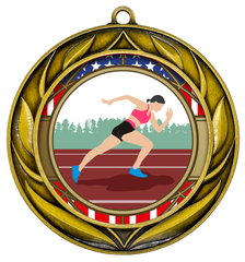 All Quality Wreath Design Track and Field Medal (female) | Competition | High Quality Metal Medal - 1st, 2nd, 3rd Place