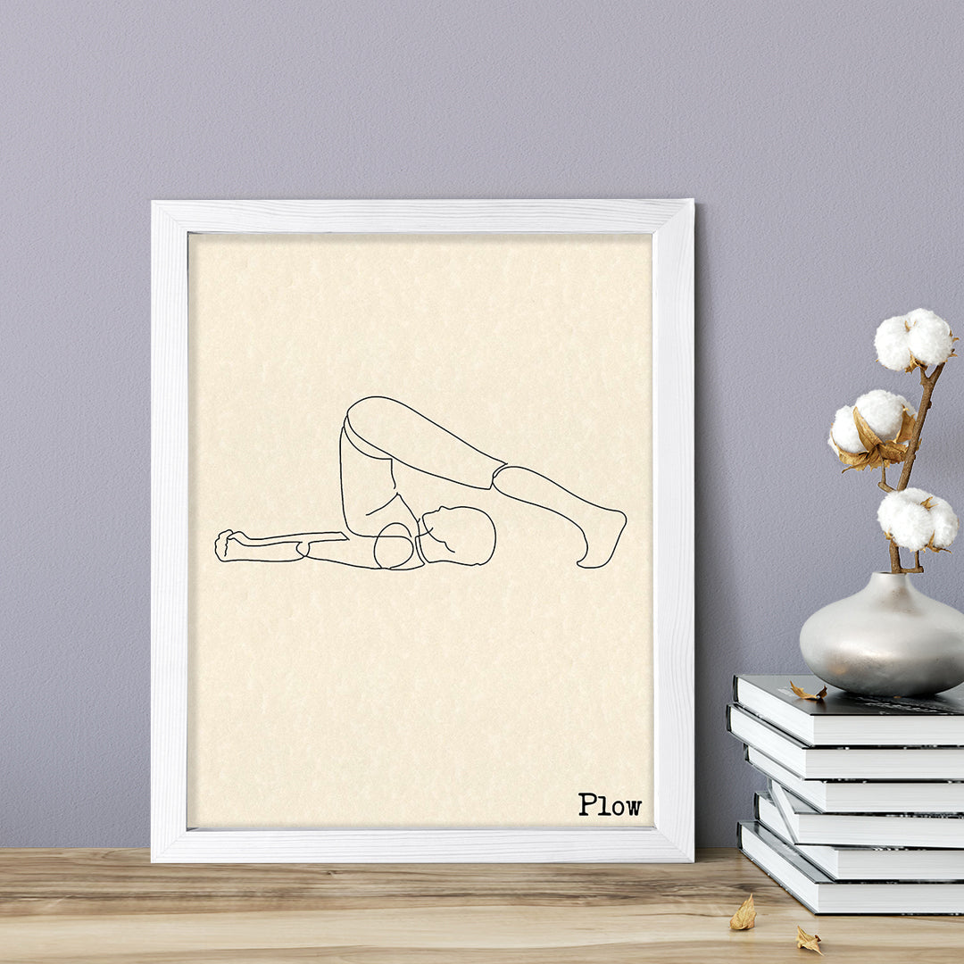 Plow, FRAMED Print Yoga Wall Art