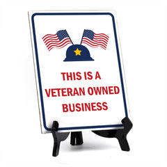 Honor Veterans with Military Table Signs 6x8" | US Pride | Veteran Gratitude Signs For Businesses and Homes