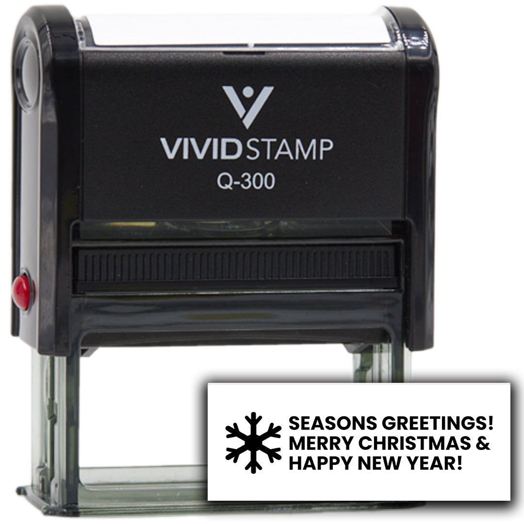 All Quality Seasons Greetings! Merry Christmas and Happy New Year! Self-Inking Rubber Stamp | Christmas Gift Stamp | Festive Season