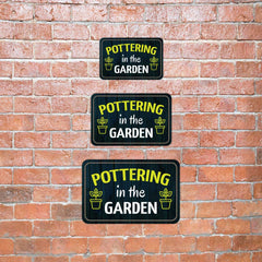 Classic Framed Plus Pottering In The Garden Door or Wall Sign | Home & Garden Decor