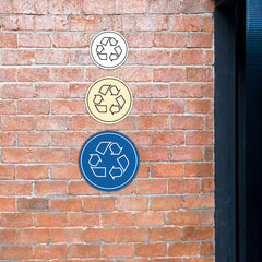 Signs ByLITA Circle Recycling Graphic Door or Wall Sign | Easy Installation | Durable Construction | Promote Health And Safety | Caution Warning Sign for Home, Business and Office Spaces