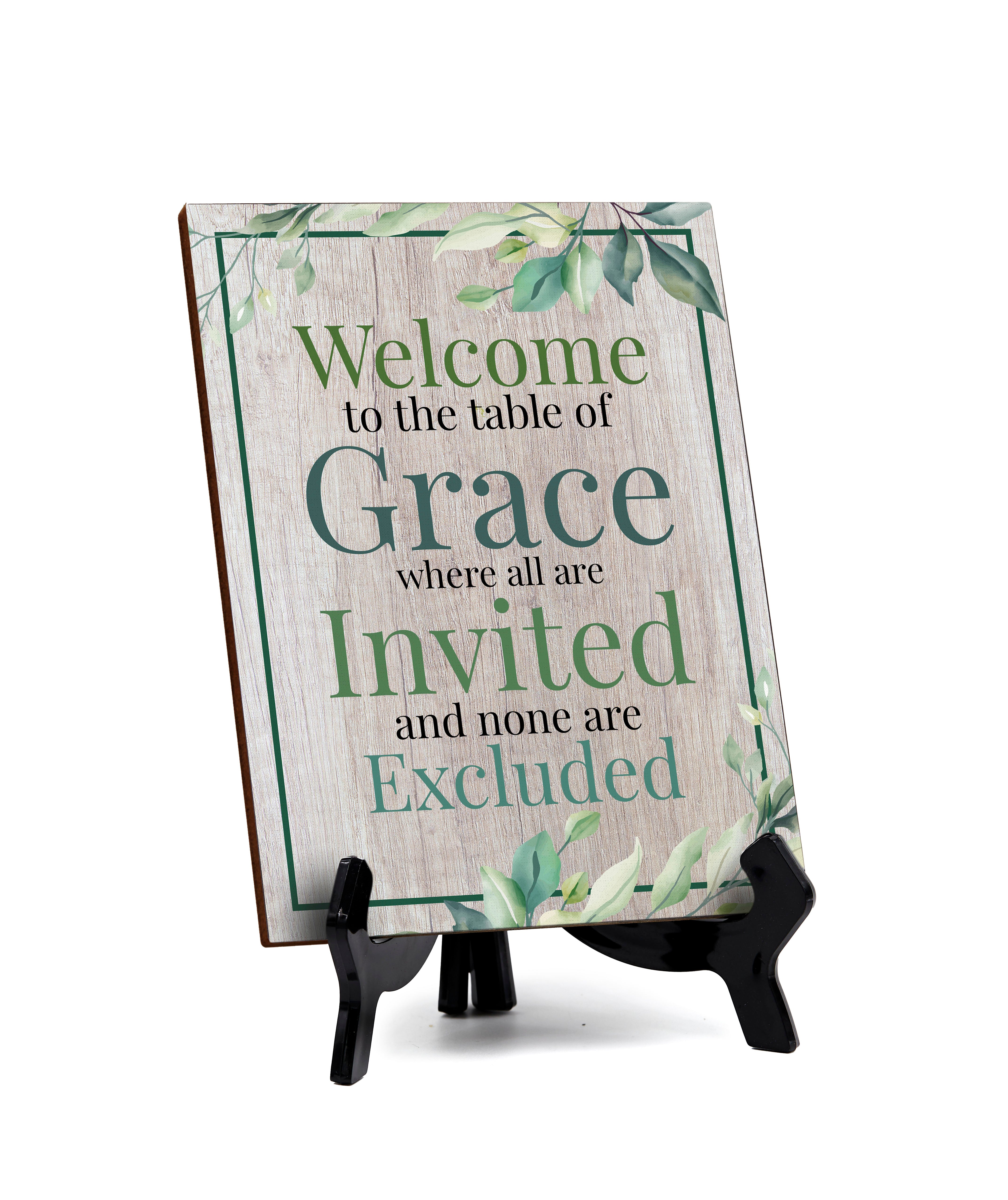 Religious Church & Home Decoration Table Sign with Acrylic Stand (6 x 8“) | Religious Church & Home Decor