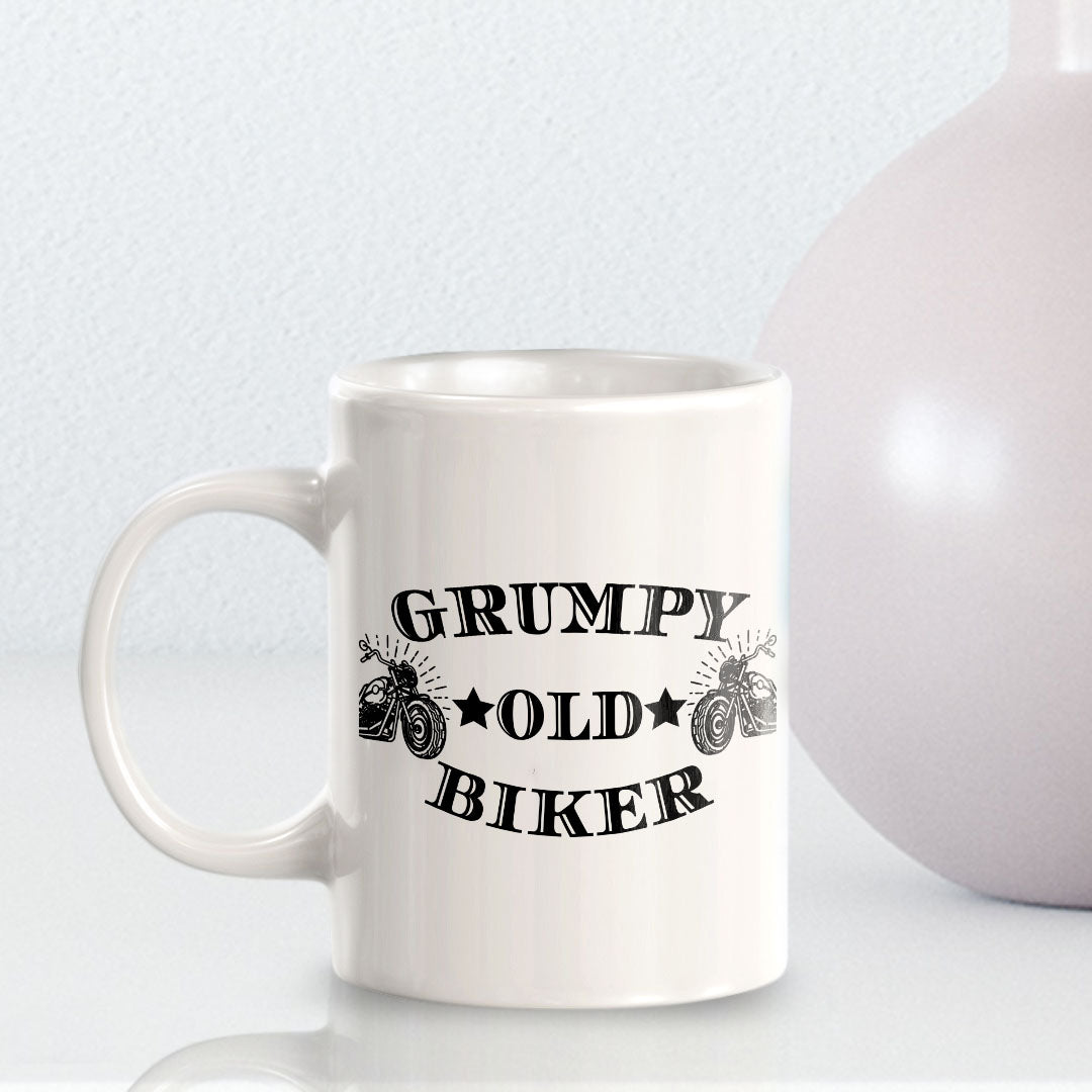 Grumpy Old Biker 11oz Plastic or Ceramic Coffee Mug | Funny Sporty Cup