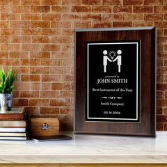 Instructor or Mentor Recognition Customizable Award Plaque |Easel Mount Option | Achievement and Service Personalizable Plaques