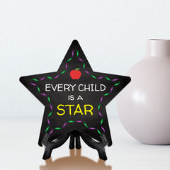 Sign ByLITA Every Child is a Star Star Table Sign with Acrylic Stand (7.5x7.5“) Development | Kindergarten Classroom Essentials | Nurture Young Minds | Fun & Educational Supplies | Easy to Read | Includes Easel Stand