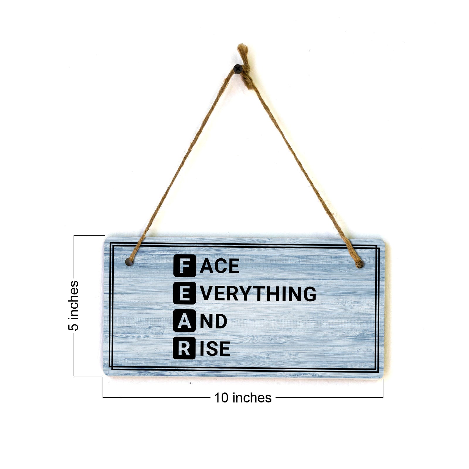 FEAR 5x10 Hanging Plus Wall or Door Sign | Home Décor