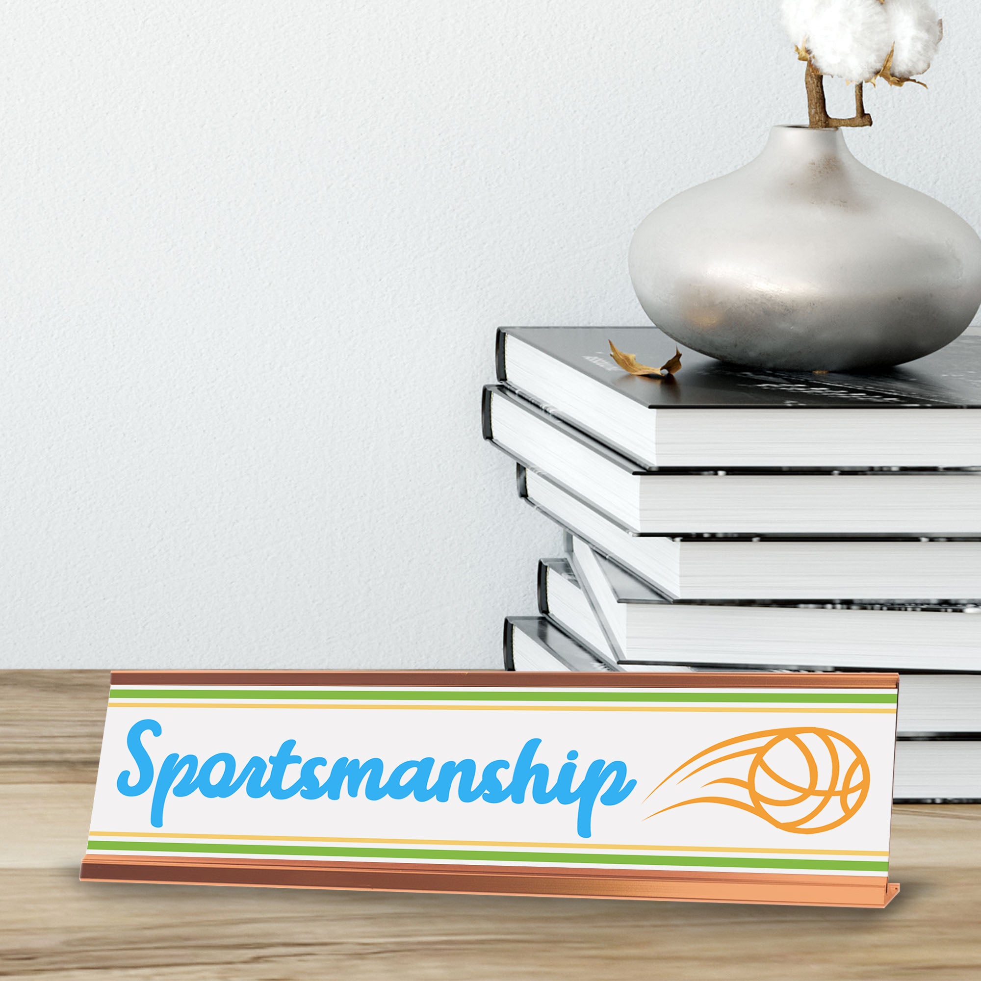 Signs ByLITA Sportsmanship Award, Gold Frame, Desk Sign (2x8")