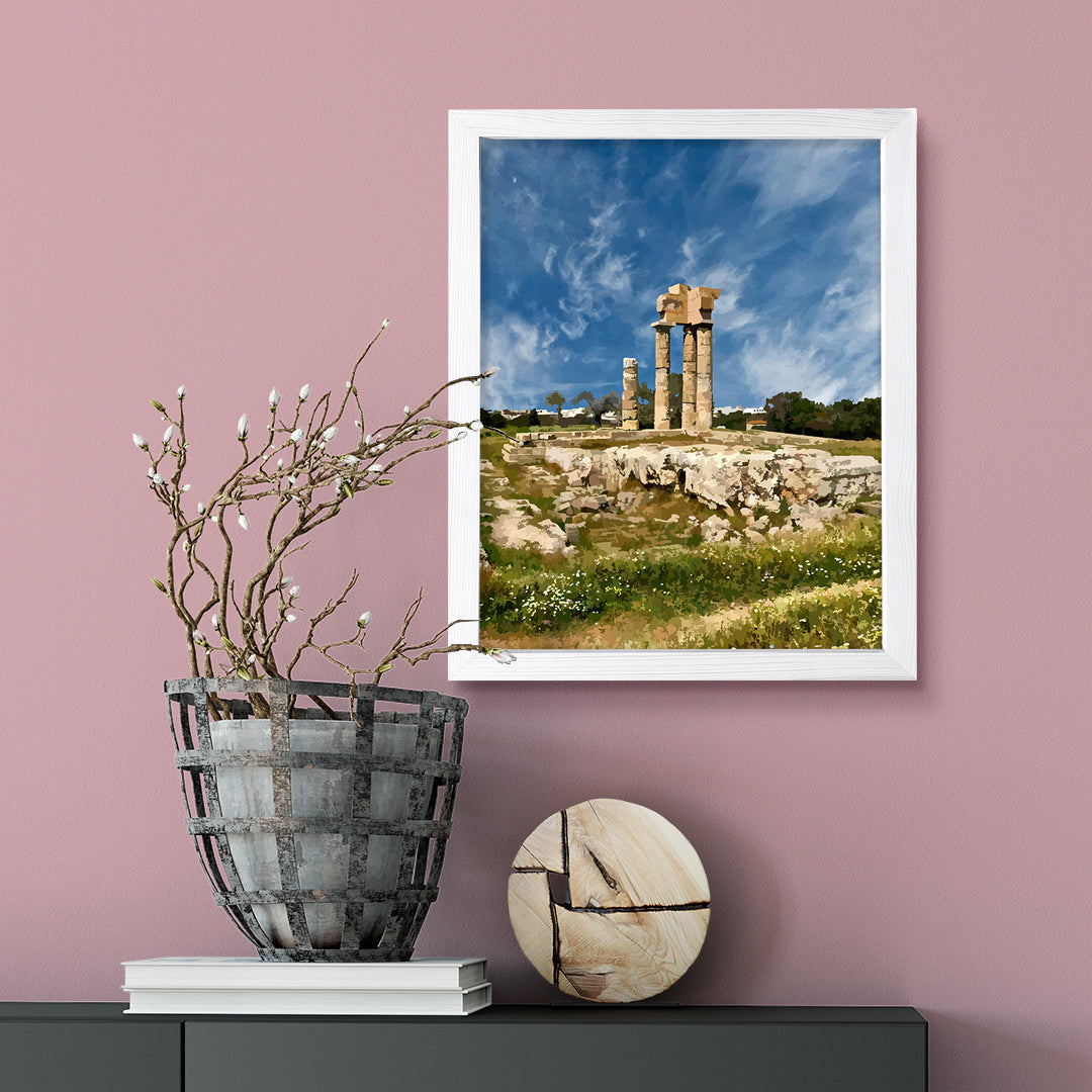 Designs ByLITA Ancient Ruins Summer Sky, Wall Print Art | Old Masterpieces | Stylish Modern Decoration For The Home and Office