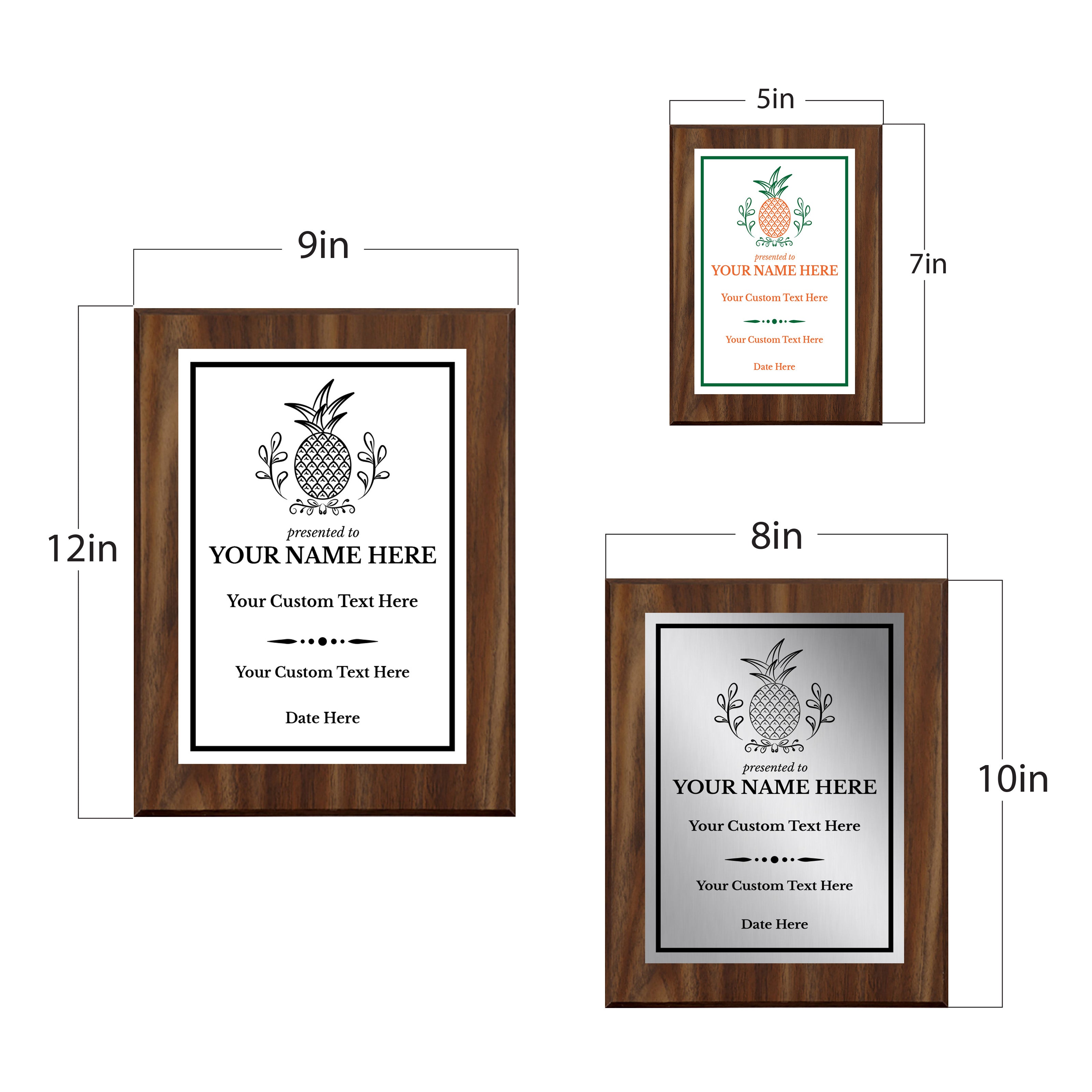 Hospitality Theme Customizable Award Plaque |Easel Mount Option | Recognition of Achievement and Service Personalizable Plaques