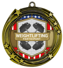 All Quality Stars Design Weightlifting Medal | Competition | High Quality Metal Medal - 1st, 2nd, 3rd Place