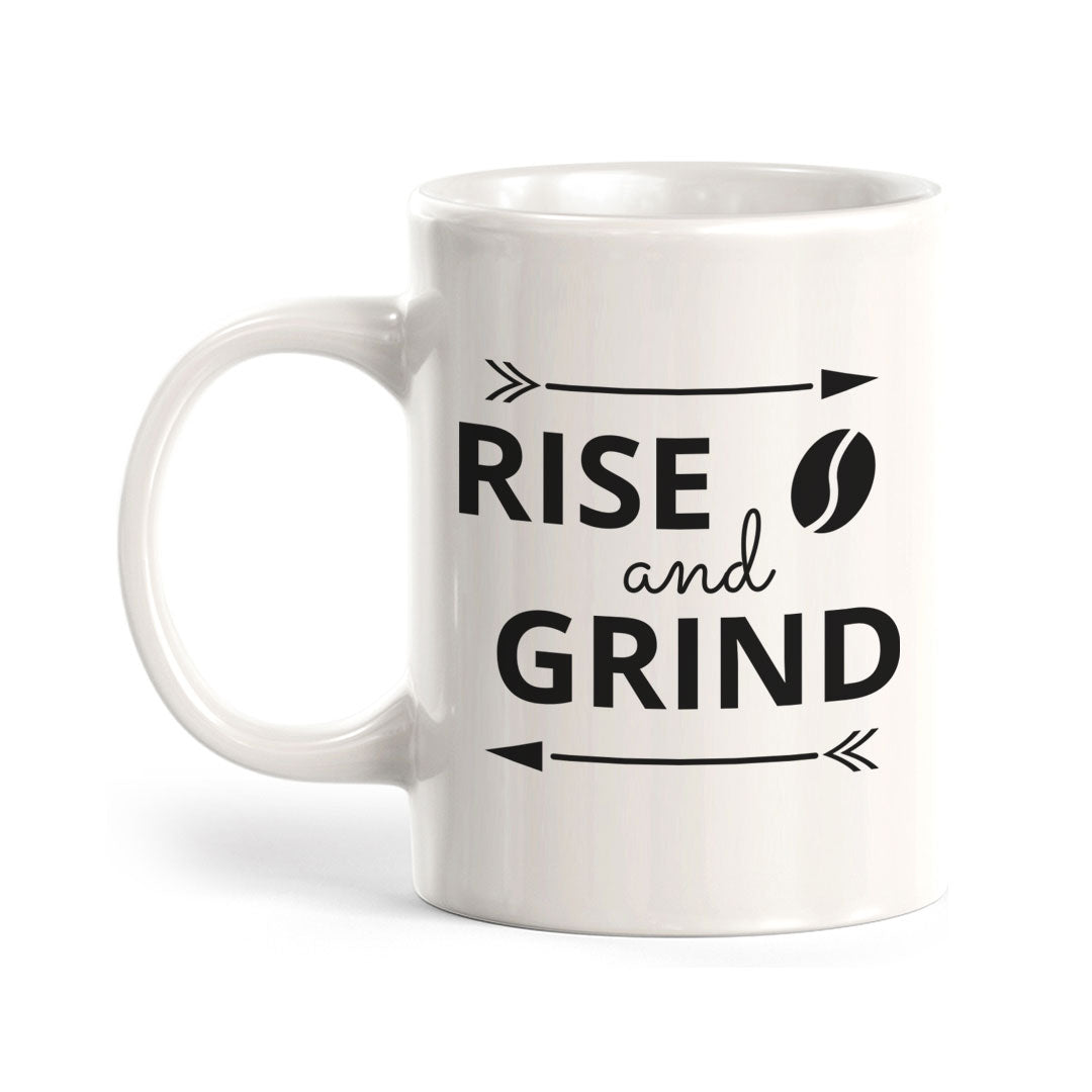 Designs ByLITA Rise and Grind Office Workspace Home Family 11oz Plastic/Ceramic Coffee Mug