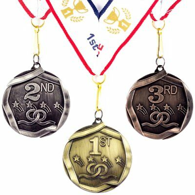 1st 2nd 3rd Place Shooting Stars Award Medals - 3 Piece Set (Gold, Silver, Bronz