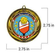 All Quality Wreath Design Pickleball Medal | Competition | High Quality Metal Medal - 1st, 2nd, 3rd Place