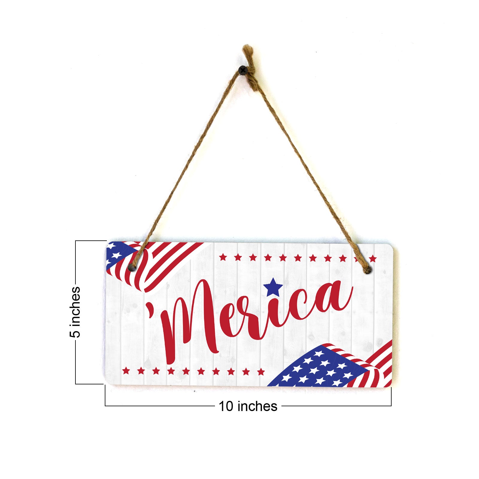 Merica 5x10 Hanging Plus Wall or Door Sign | American Pride