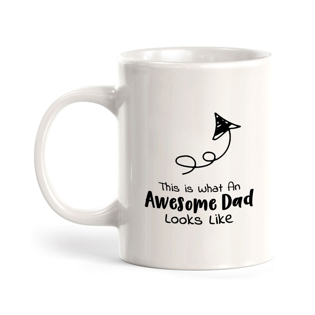 Designs ByLITA This Is What An Awesome Dad Looks Like (Up Arrow vector) 11oz Plastic/Ceramic Coffee Mug