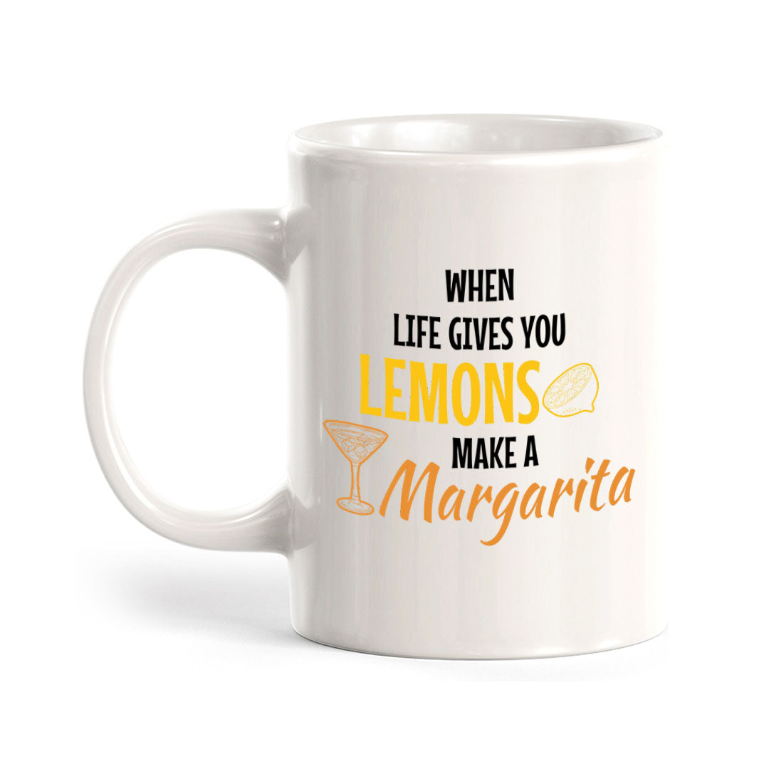 Designs ByLITA When Life Gives You Lemons, Make a Margarita 11oz Plastic or Ceramic Coffee Mug | Great Humorous Funny Novelty Gift For Friends Family and Co-workers | Printed Both Sides